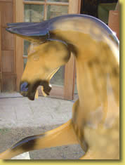 Patina applied to horse head